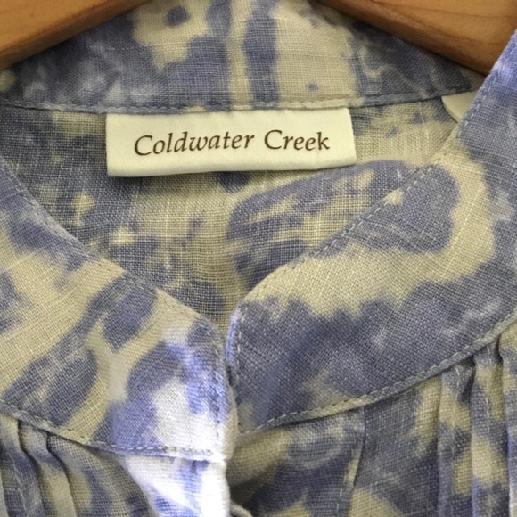 Coldwater Creek soft linen periwinkle-blue tunic - Picture 10 of 10
